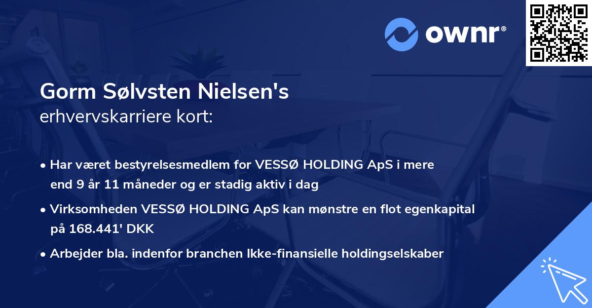 Gorm Sølvsten Nielsen's erhvervskarriere kort