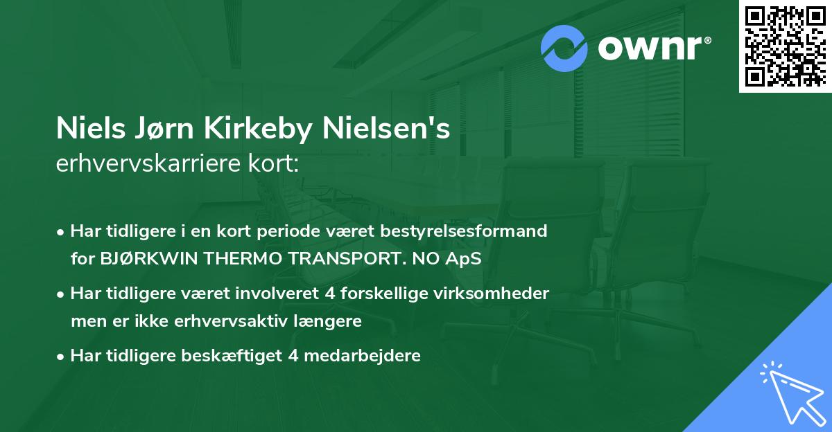 Niels Jørn Kirkeby Nielsen's erhvervskarriere kort