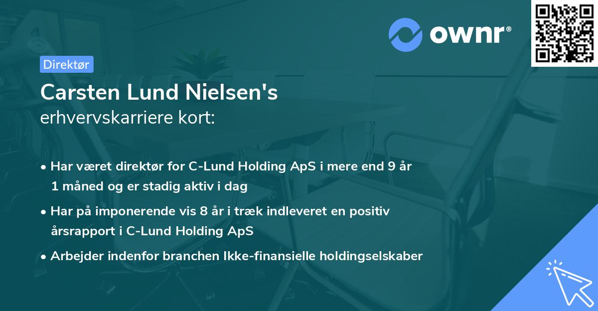 Carsten Lund Nielsen's erhvervskarriere kort