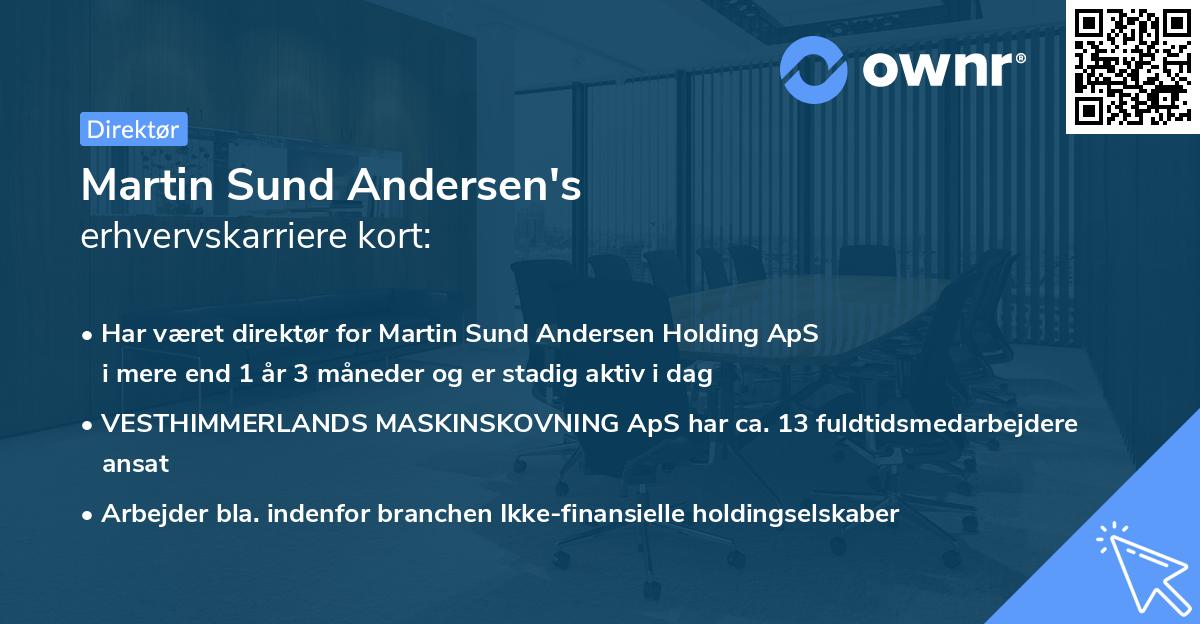 Martin Sund Andersen's erhvervskarriere kort
