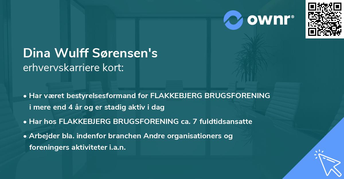 Dina Wulff Sørensen's erhvervskarriere kort