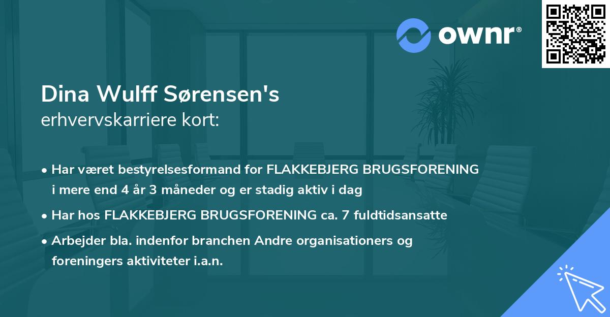Dina Wulff Sørensen's erhvervskarriere kort