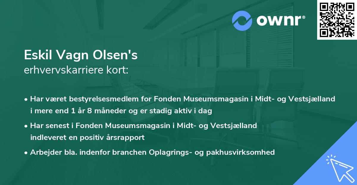 Eskil Vagn Olsen's erhvervskarriere kort