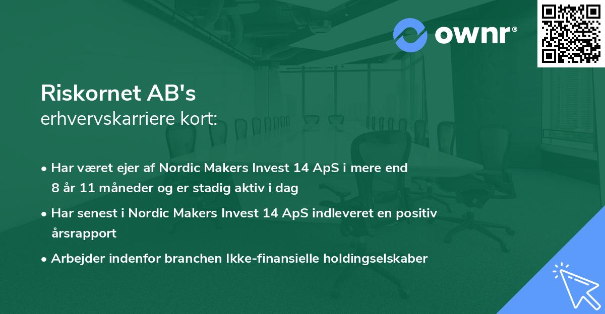Riskornet AB's erhvervskarriere kort