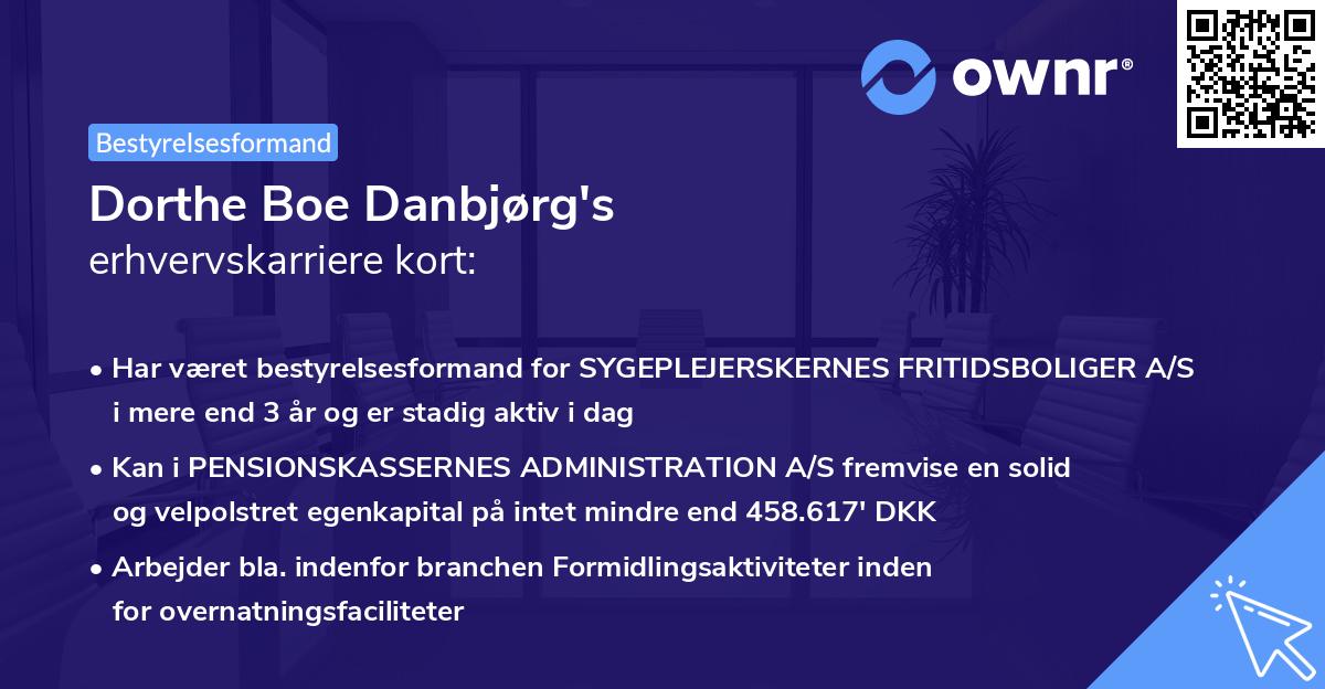 Dorthe Boe Danbjørg's erhvervskarriere kort