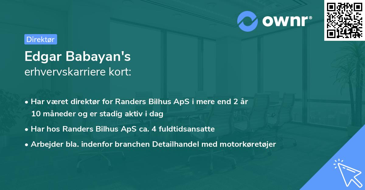 Edgar Babayan's erhvervskarriere kort