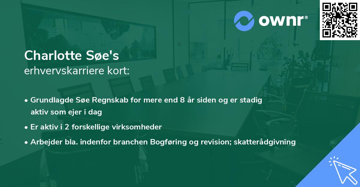 Charlotte Søe's erhvervskarriere kort
