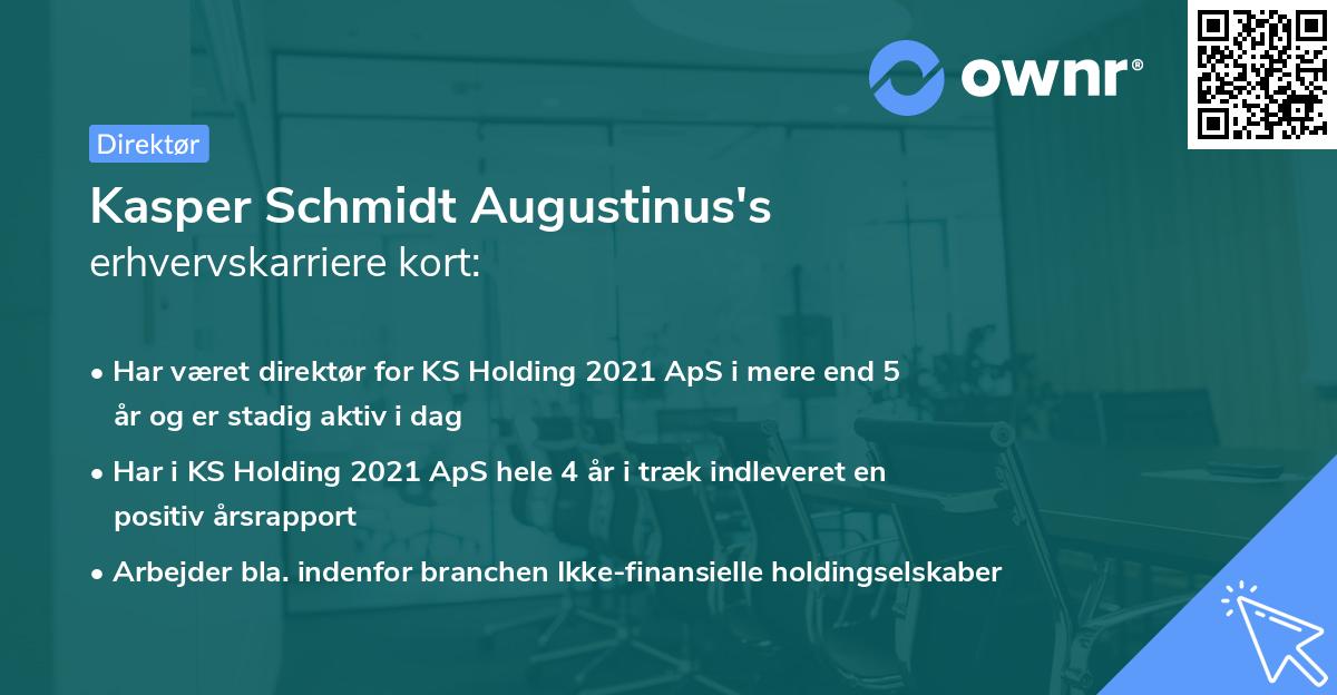 Kasper Schmidt Augustinus's erhvervskarriere kort