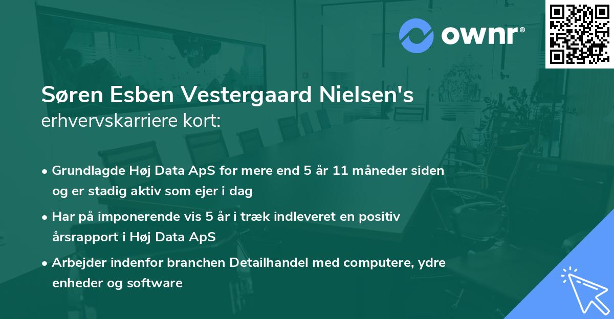Søren Esben Vestergaard Nielsen's erhvervskarriere kort