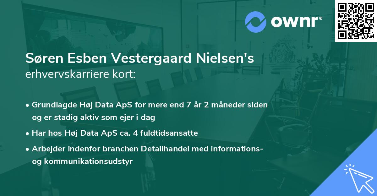 Søren Esben Vestergaard Nielsen's erhvervskarriere kort