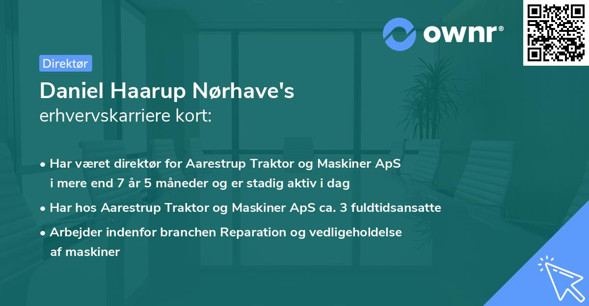 Daniel Haarup Nørhave's erhvervskarriere kort
