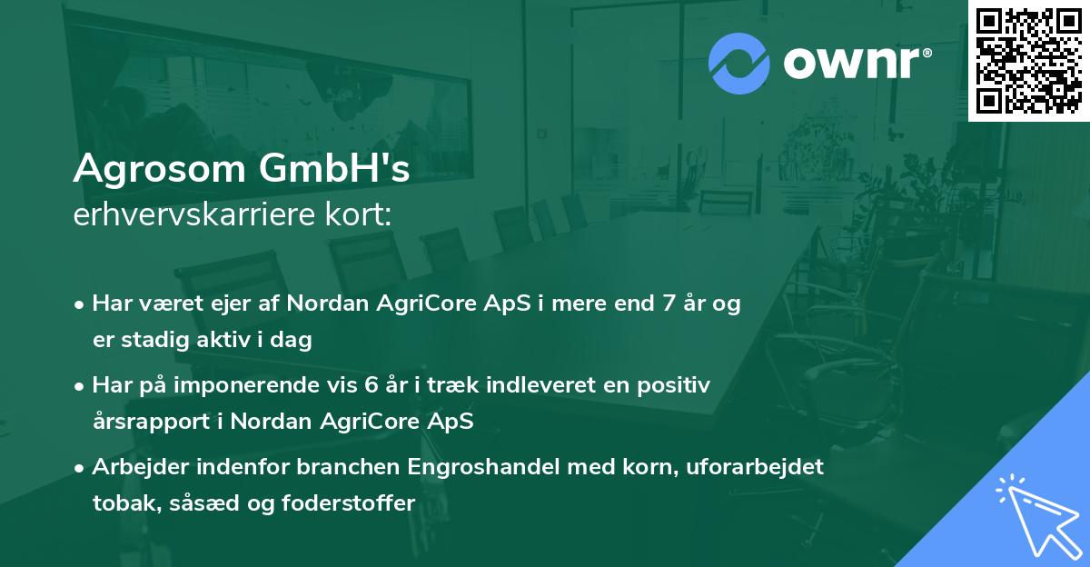 Agrosom GmbH's erhvervskarriere kort