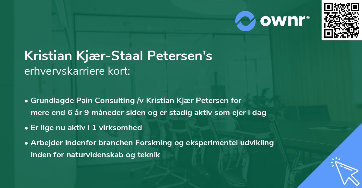 Kristian Kjær-Staal Petersen's erhvervskarriere kort
