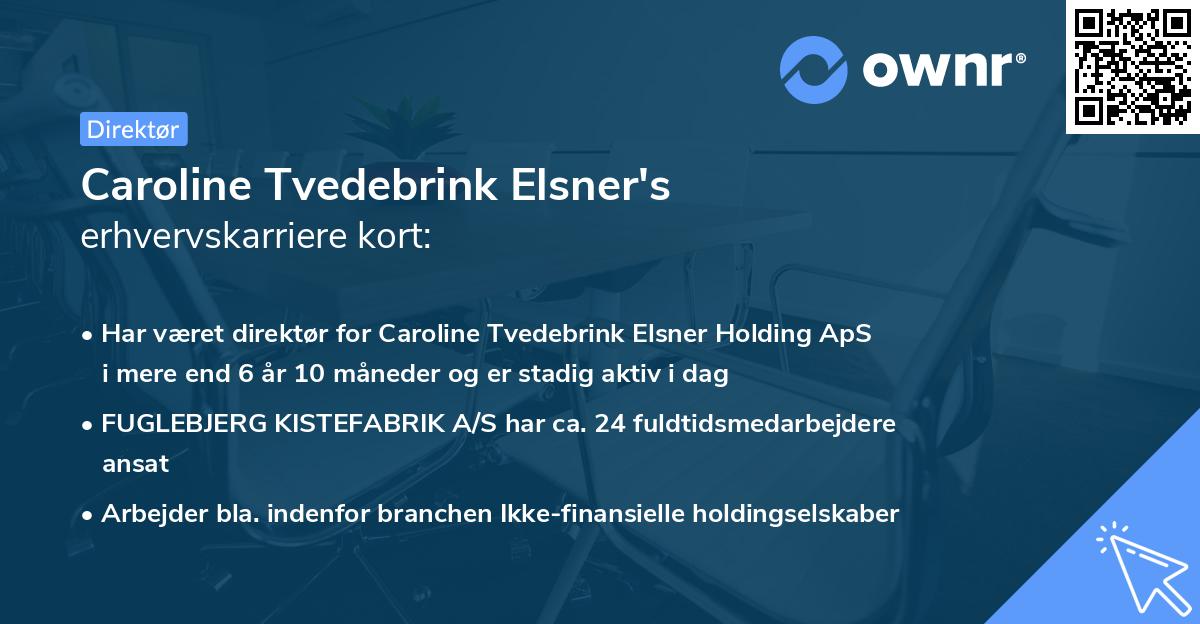 Caroline Tvedebrink Elsner's erhvervskarriere kort
