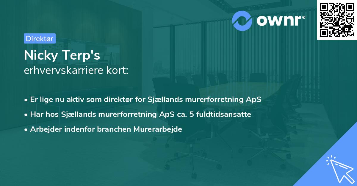 Nicky Terp's erhvervskarriere kort