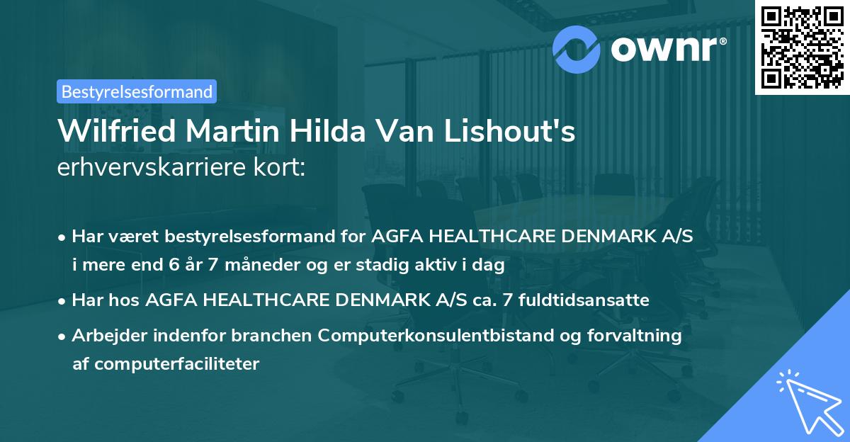 Wilfried Martin Hilda Van Lishout's erhvervskarriere kort