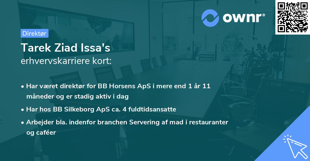 Tarek Ziad Issa's erhvervskarriere kort