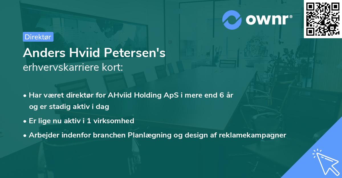 Anders Hviid Petersen's erhvervskarriere kort