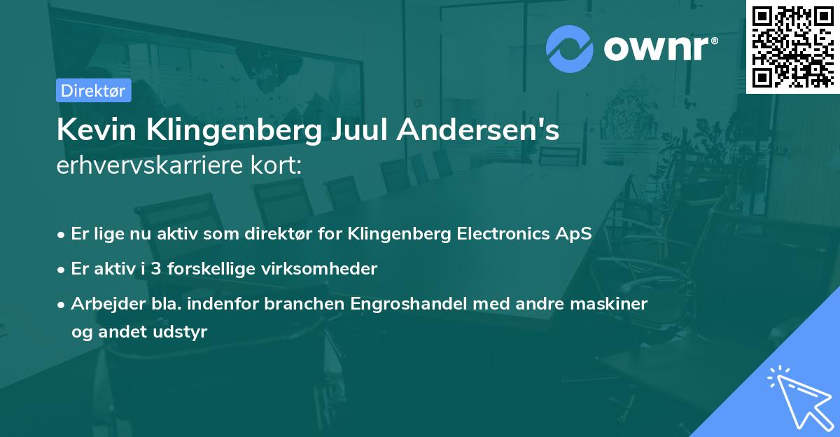 Kevin Klingenberg Juul Andersen's erhvervskarriere kort