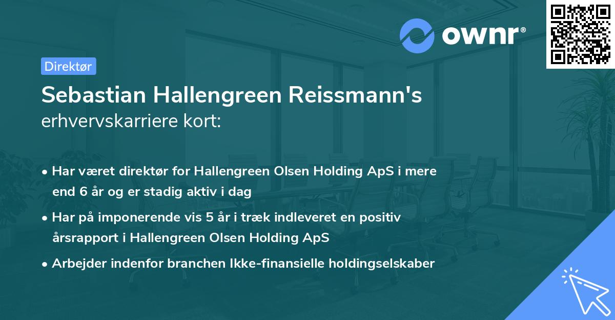 Sebastian Hallengreen Reissmann's erhvervskarriere kort