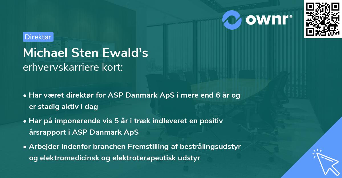 Michael Sten Ewald's erhvervskarriere kort