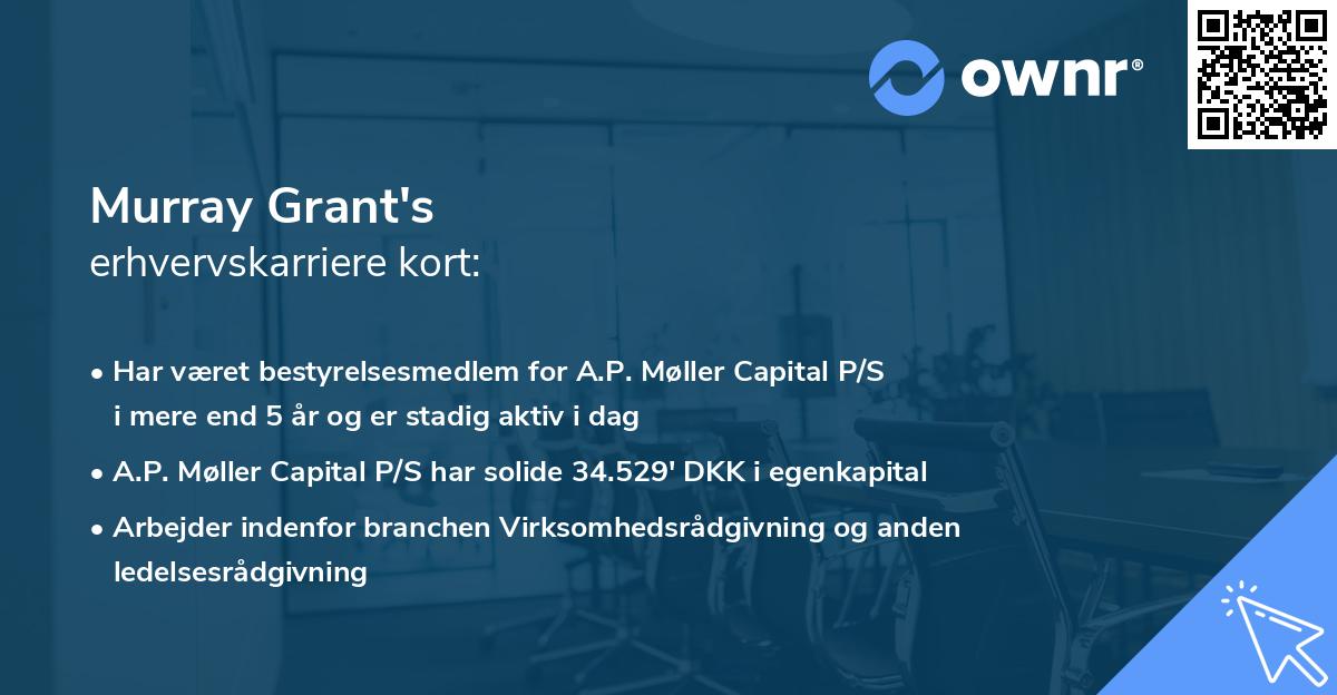 Murray Grant's erhvervskarriere kort