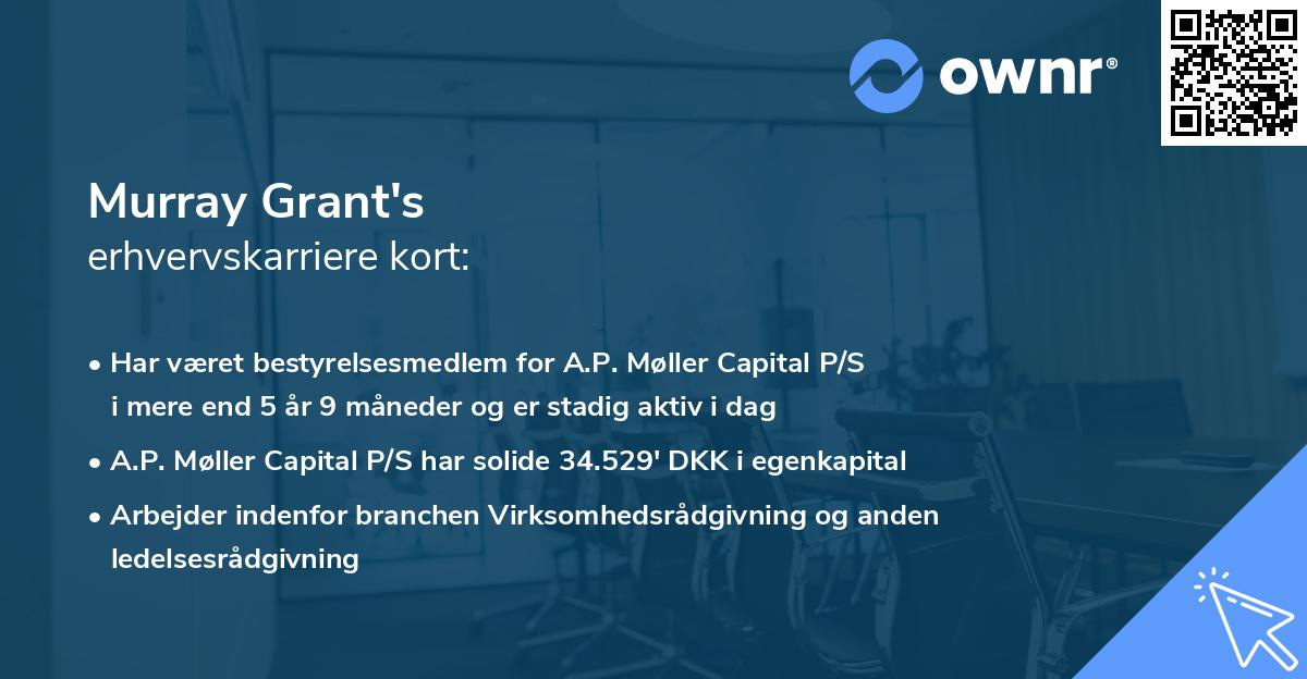 Murray Grant's erhvervskarriere kort