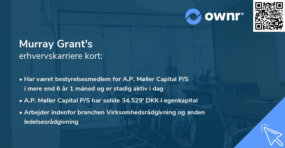 Murray Grant's erhvervskarriere kort