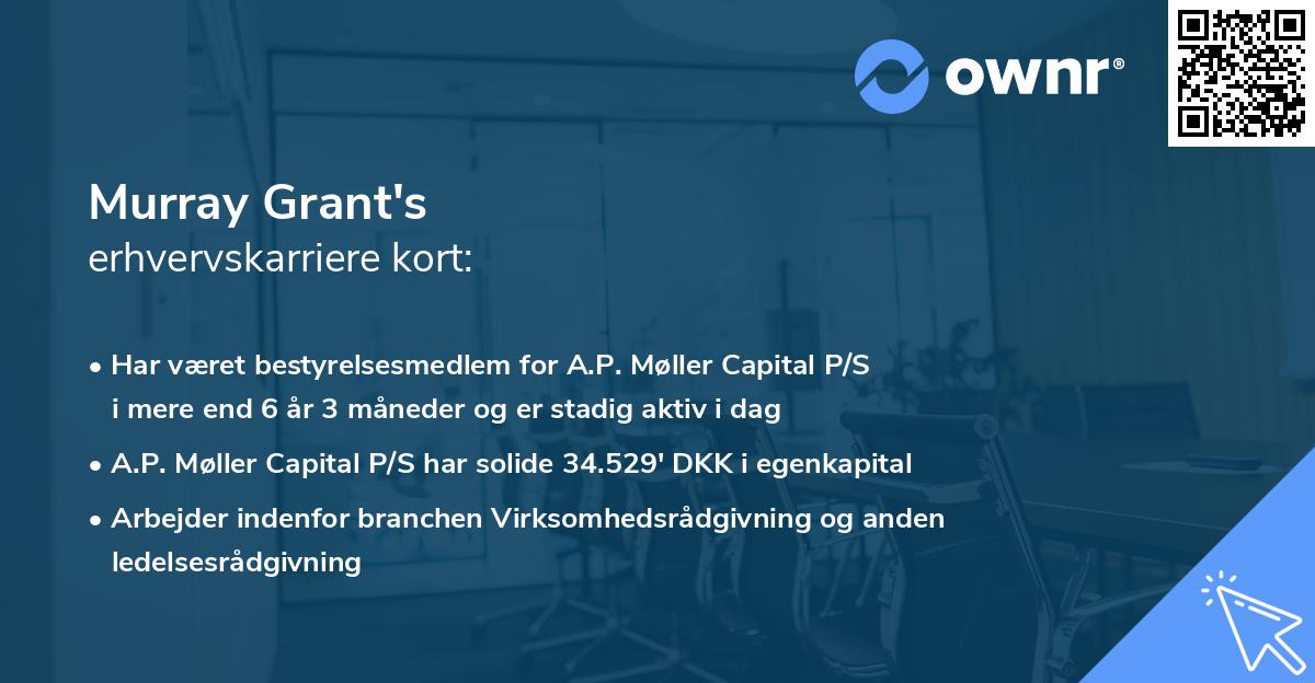 Murray Grant's erhvervskarriere kort