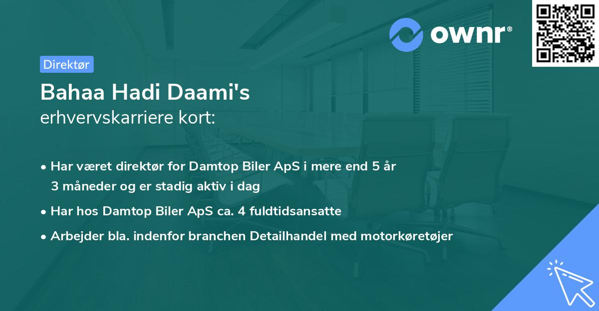 Bahaa Hadi Daami's erhvervskarriere kort