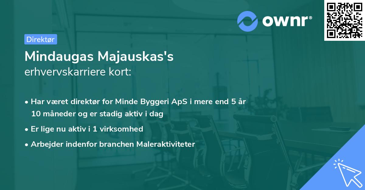 Mindaugas Majauskas's erhvervskarriere kort