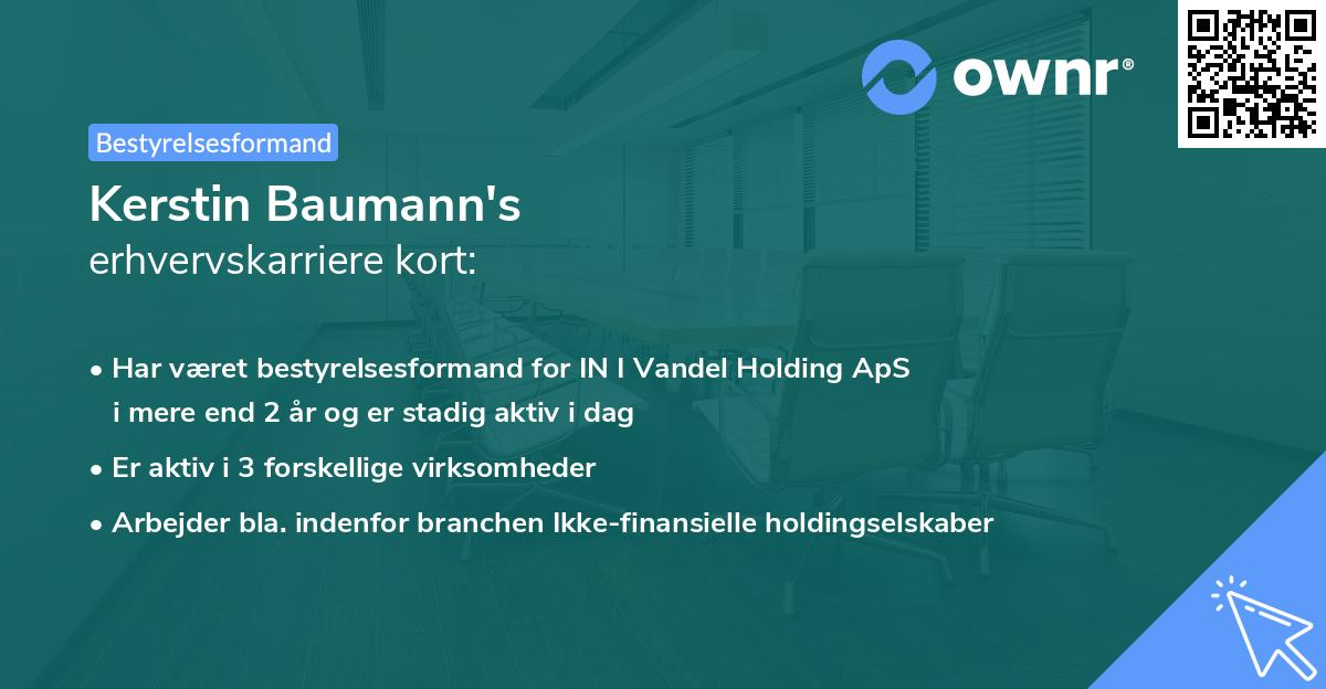 Kerstin Baumann's erhvervskarriere kort