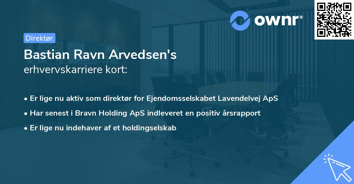 Bastian Ravn Arvedsen's erhvervskarriere kort
