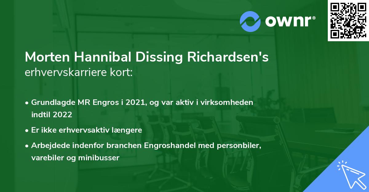 Morten Hannibal Dissing Richardsen's erhvervskarriere kort