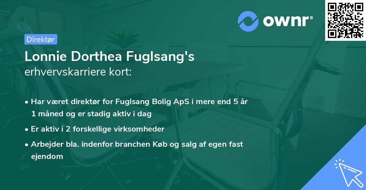 Lonnie Dorthea Fuglsang's erhvervskarriere kort