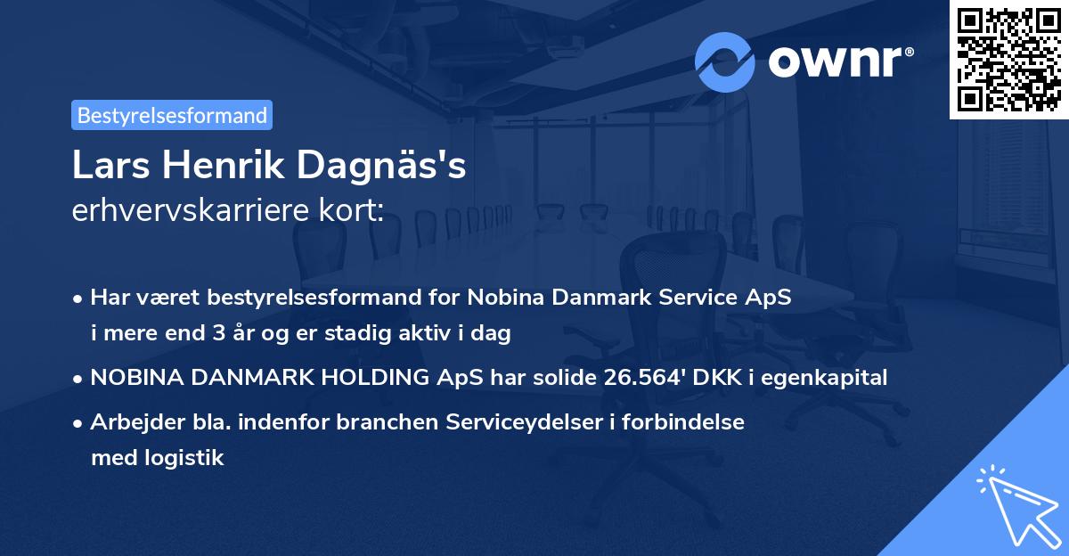 Lars Henrik Dagnäs's erhvervskarriere kort