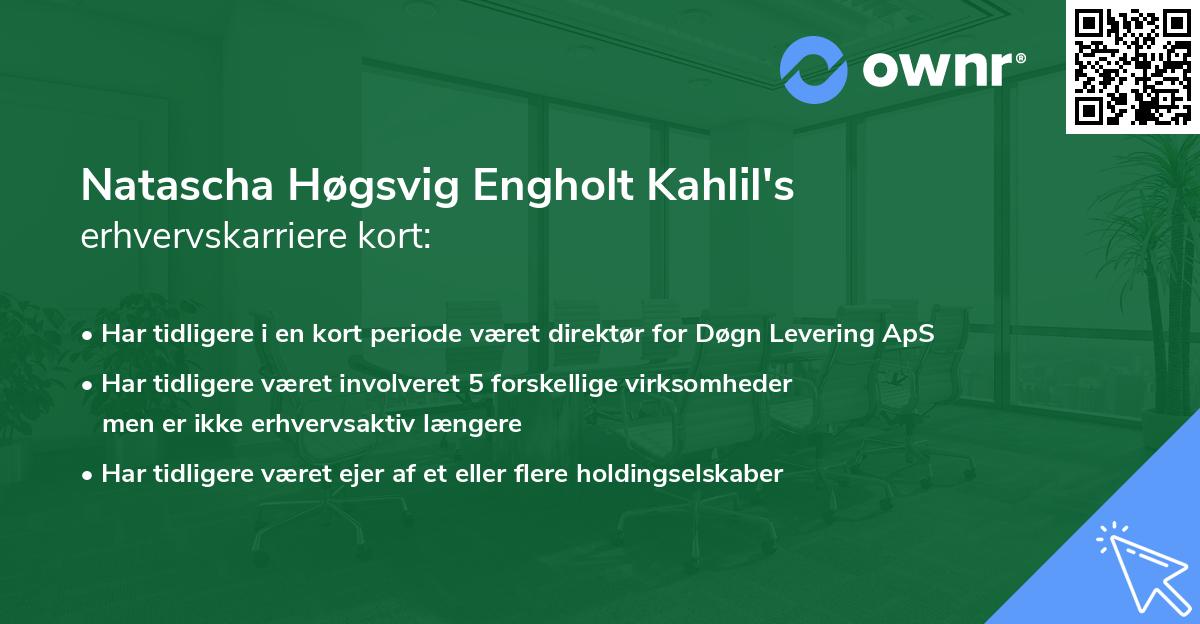 Natascha Høgsvig Engholt Kahlil's erhvervskarriere kort
