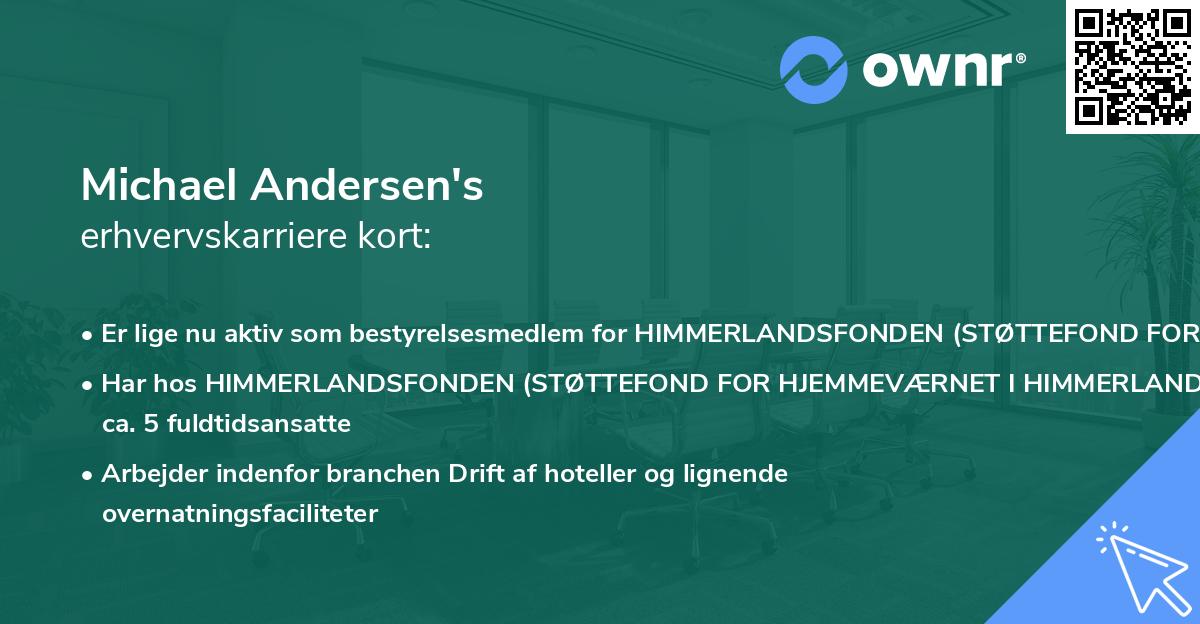 Michael Andersen's erhvervskarriere kort