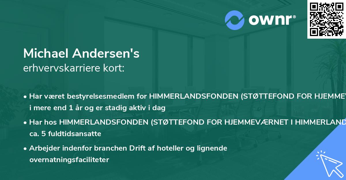 Michael Andersen's erhvervskarriere kort