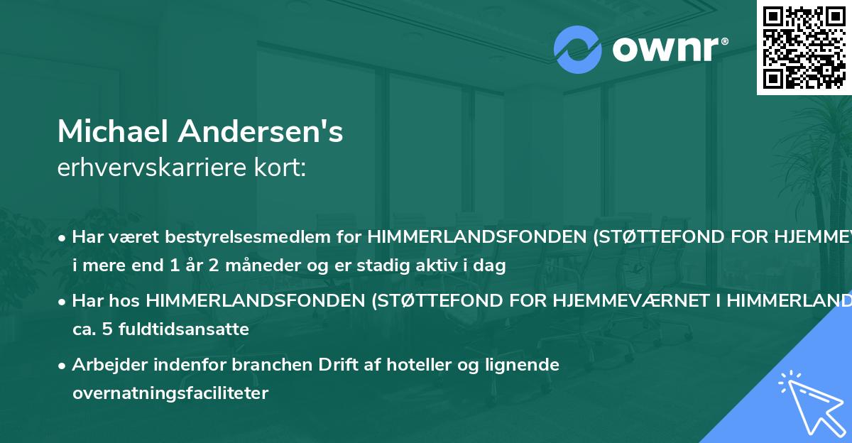Michael Andersen's erhvervskarriere kort