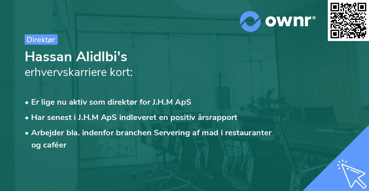 Hassan Alidlbi's erhvervskarriere kort