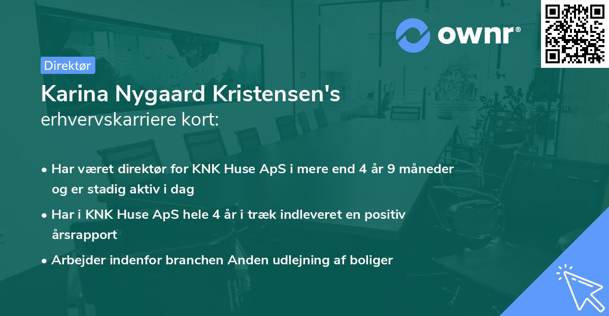 Karina Nygaard Kristensen's erhvervskarriere kort