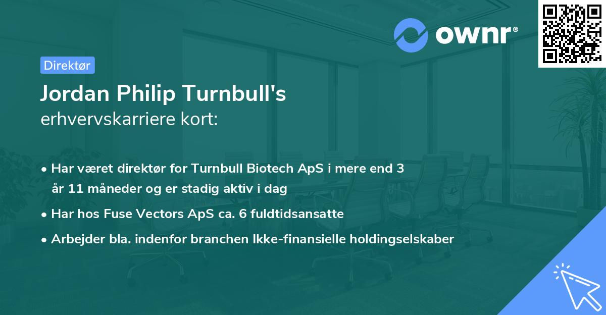 Jordan Philip Turnbull's erhvervskarriere kort