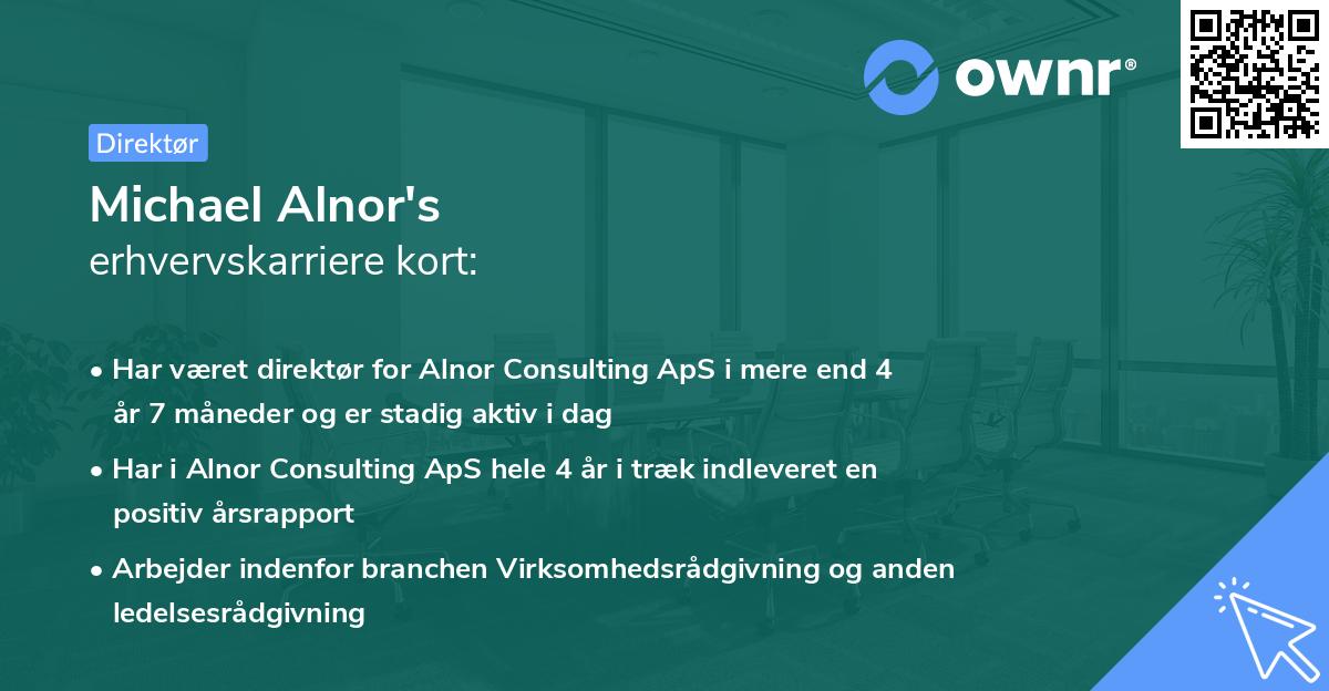 Michael Alnor's erhvervskarriere kort