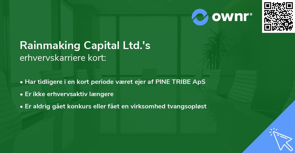 Rainmaking Capital Ltd.'s erhvervskarriere kort