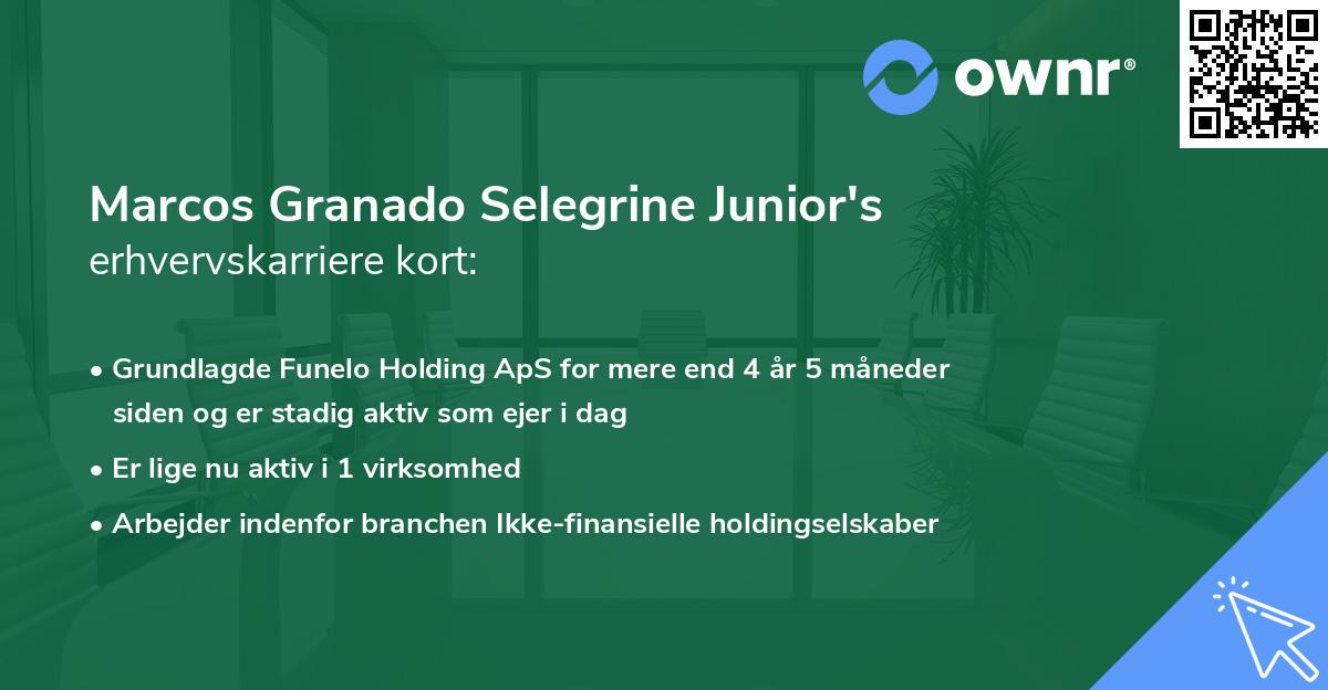 Marcos Granado Selegrine Junior's erhvervskarriere kort
