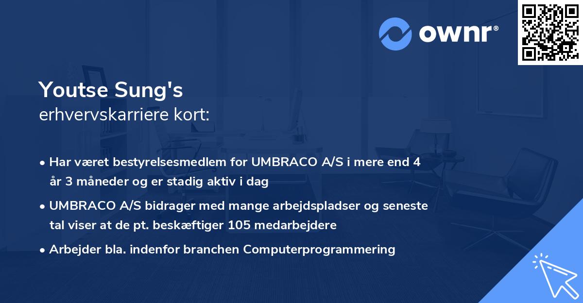 Youtse Sung's erhvervskarriere kort