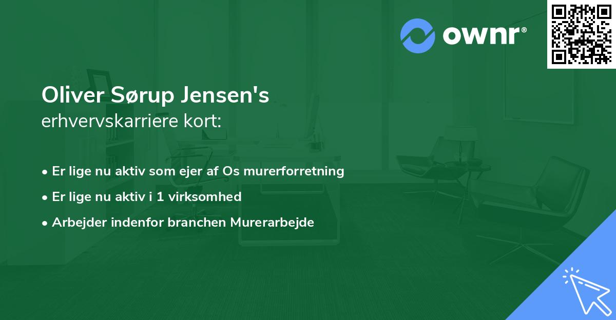 Oliver Sørup Jensen's erhvervskarriere kort