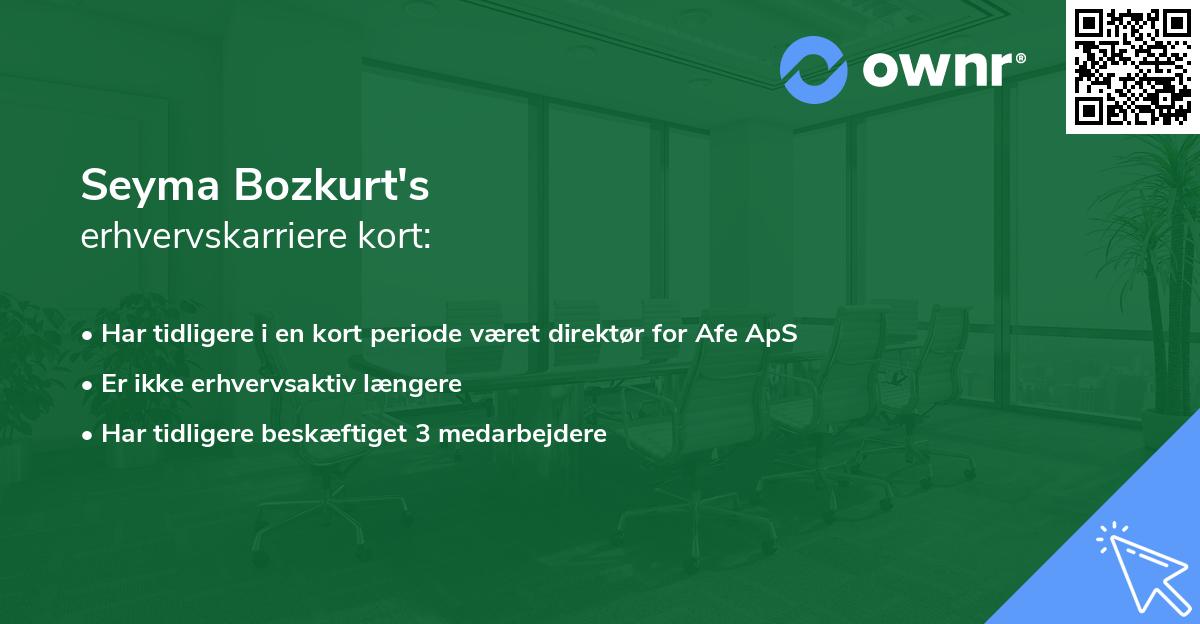 Seyma Bozkurt's erhvervskarriere kort