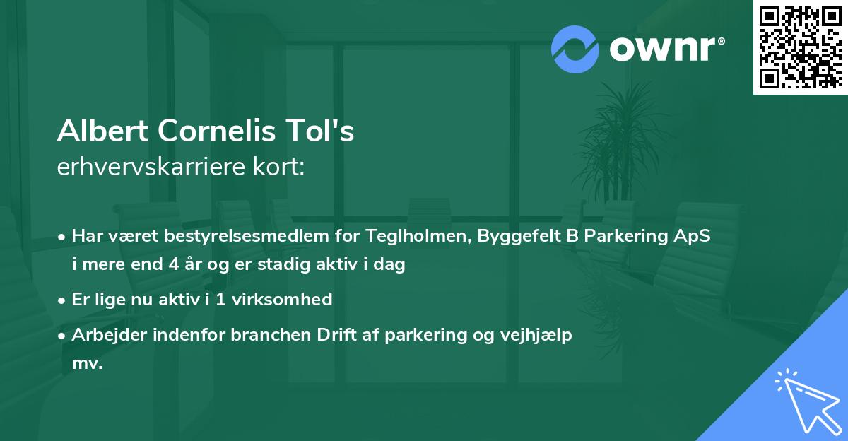 Albert Cornelis Tol's erhvervskarriere kort